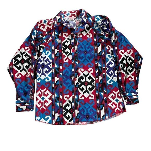 Vintage H Bar C Western Wear Cotton Morrow Shirt Cowgirl Cowboy - Picture 1 of 8